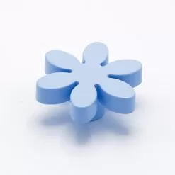 Pomello Bimbi Flower - Kindermöbelknopf - Fein geprägter Hellblau