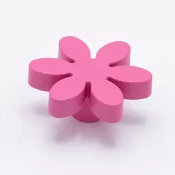 Flor Pomello Bimbi - Pomo para muebles infantiles - Fucsia fino gofrado