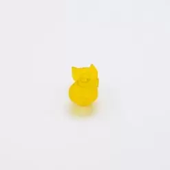 Knopf Katze - Kindermöbelknopf - Geprägtes feines Gelb