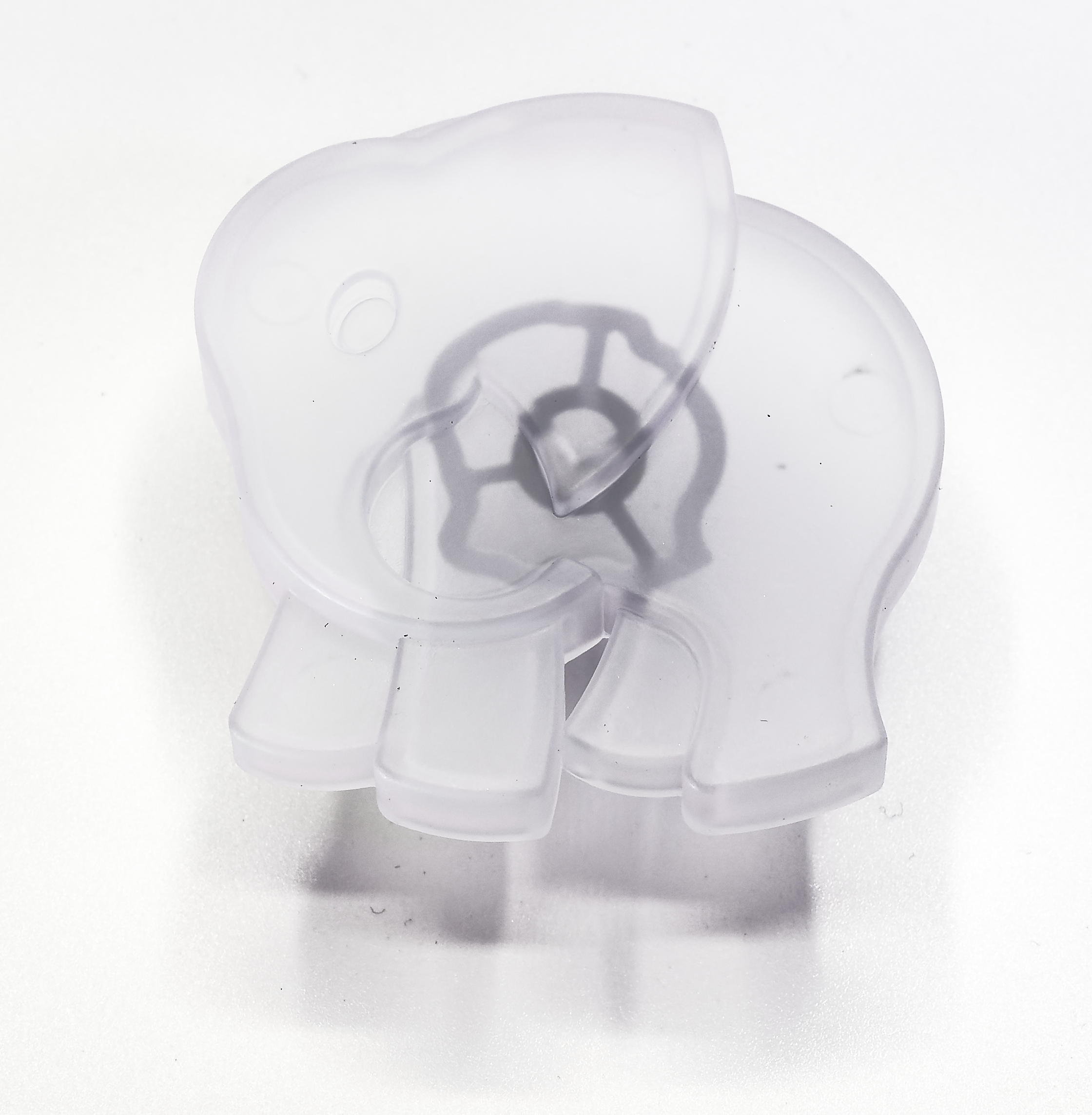 Pomolo Bimbi Elefante - Pomello Mobile Bambini - Effetto vetro satinato  color opalino - Maniglie pomelli e complementi per mobili –