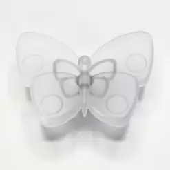 Butterfly Knob - Children's Furniture Knob - Satin glass effect opaline colour