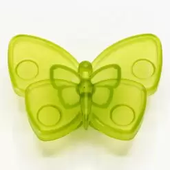 Schmetterlingsknopf - Kindermöbelknopf - Satinierter Glaseffekt grün