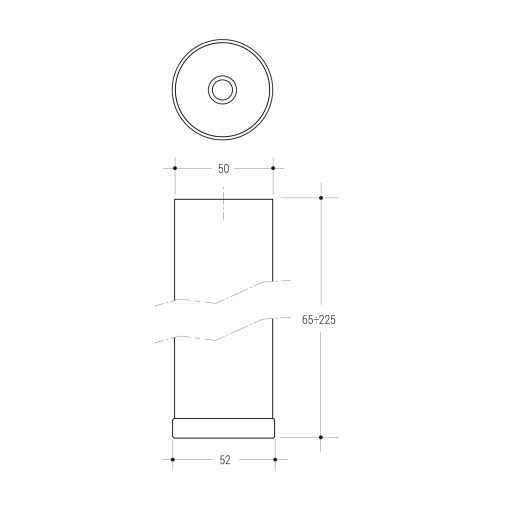 Piedino Cilindro - Piede Per Mobile Design - H120 - Bild 6